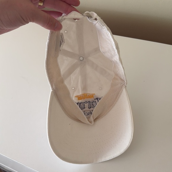 Corona México White Cap with Gold and Blue Embroidery - Picture 3 of 3